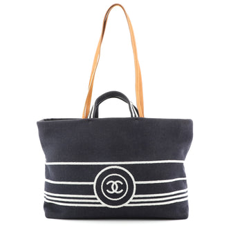 Chanel CC Shopping Tote Denim Large