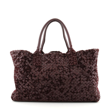 Bottega Veneta Cabat Tote Velours and Intrecciato Nappa Medium