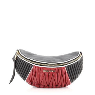 Miu Miu Biker Waist Bag Matelasse Leather
