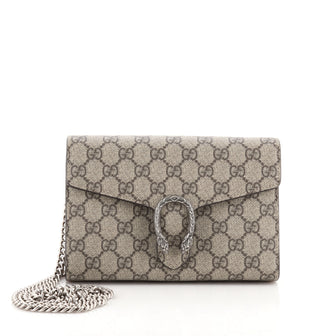 Gucci Dionysus Chain Wallet GG Coated Canvas Small