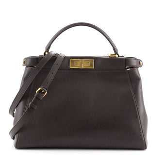 Fendi Peekaboo Bag Leather with Calf Hair Interior Regular