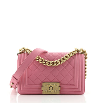 Chanel Boy Flap Bag Quilted Lambskin Small