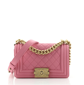 Chanel Boy Flap Bag Quilted Lambskin Small