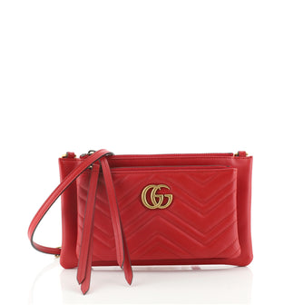 Gucci GG Marmont Pochette Crossbody Matelasse Leather Small