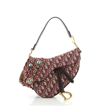 Christian Dior Saddle Handbag Oblique Canvas Medium