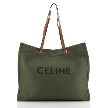 Celine Squared Cabas Tote Canvas