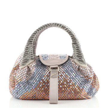 Fendi Spy Bag Sequin Embellished Satin Small