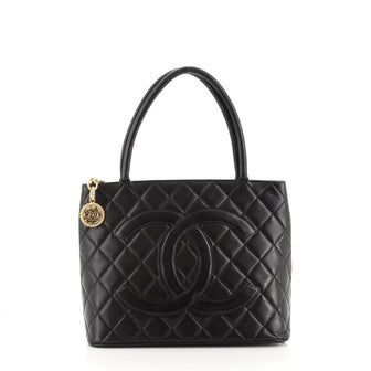 Chanel Medallion Tote Quilted Caviar
