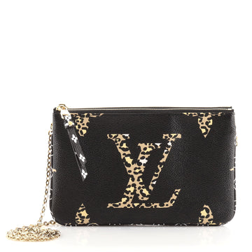 Louis Vuitton Double Zip Pochette Limited Edition Jungle Monogram Giant