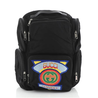 Gucci 80's Patch Backpack Nylon Large