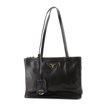 Prada Logo Shopping Tote Glace Calf Small