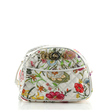 Gucci Trapuntata Camera Shoulder Bag Quilted Flora Canvas	 Mini