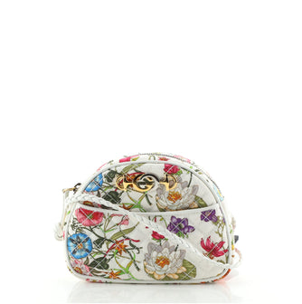Gucci Trapuntata Camera Shoulder Bag Quilted Flora Canvas	 Mini
