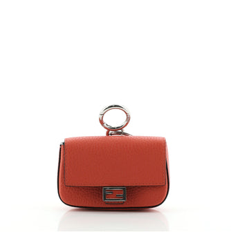 Fendi Baguette Bag Charm Leather Micro