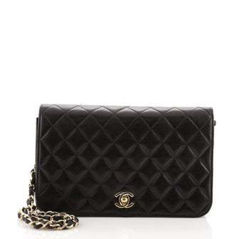 Chanel Vintage Full Flap Bag Quilted Lambskin Medium