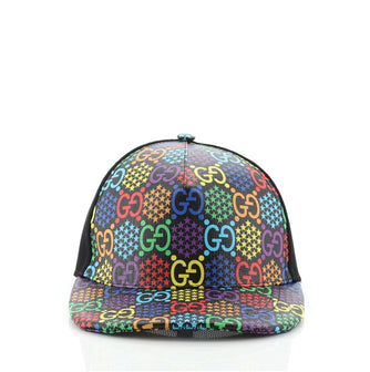 Gucci Baseball Cap Psychedelic Print GG Coated Canvas