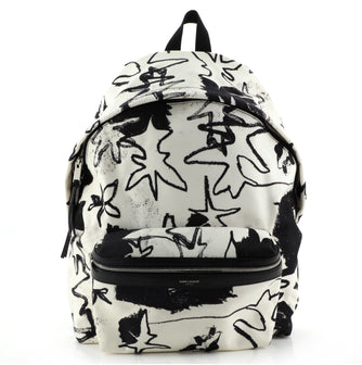 Saint Laurent City Backpack Printed Canvas
