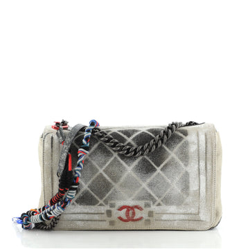Chanel Art School Oh My Boy Flap Bag Graffiti Printed Canvas