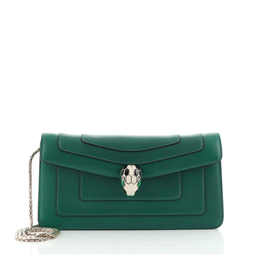 Bvlgari Serpenti Forever Chain Clutch Leather