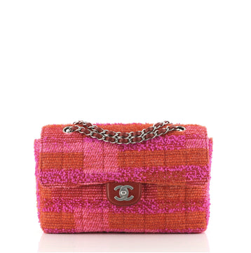 Chanel Chocolate Bar Flap Bag Quilted Tweed Medium