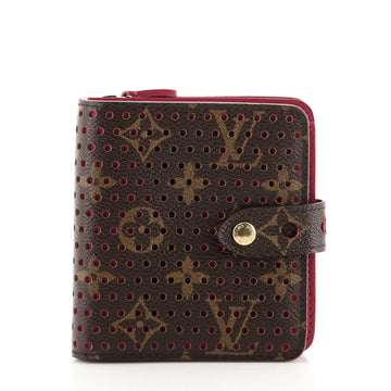 Louis Vuitton Compact Zip Wallet Perforated Monogram Canvas