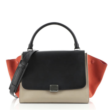 Celine Tricolor Trapeze Bag Leather Small