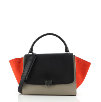 Celine Tricolor Trapeze Bag Leather Small