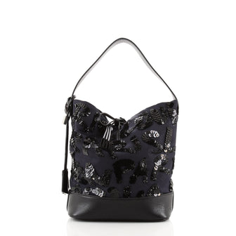 Louis Vuitton NN14 Spotlight Bucket Bag Sequin Graffiti Monogram Nylon GM