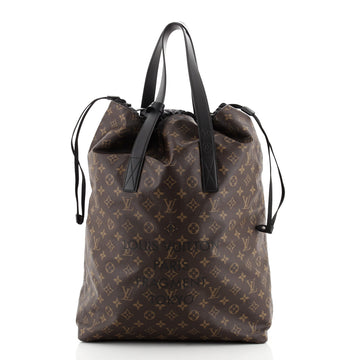 Louis Vuitton Cabas Light Drawstring Bag Flash Fragment Macassar Monogram Canvas
