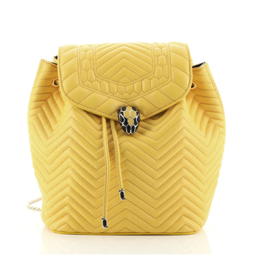 Bvlgari Serpenti Forever Backpack Quilted Leather Medium