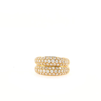 Cartier Double Mimi Ring 18K Yellow Gold and Diamonds