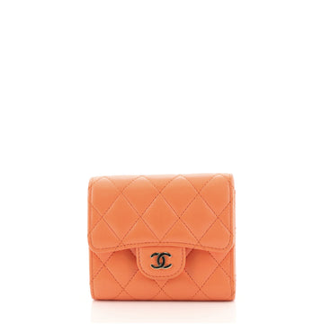 Chanel CC Compact Classic Flap Wallet Quilted Lambskin