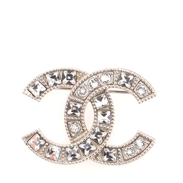 Chanel CC Brooch Crystal and Metal