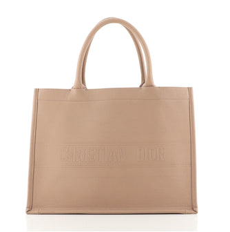 Christian Dior Book Tote Embossed Leather Small