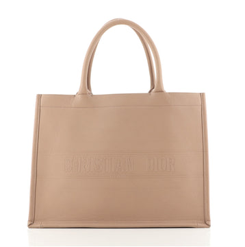 Christian Dior Book Tote Embossed Leather Small