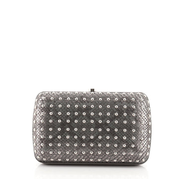 Gucci Broadway Box Clutch Studded Python