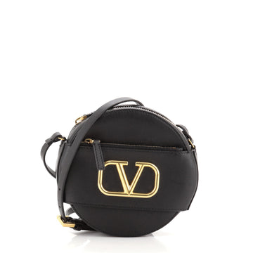 Valentino VLogo Round Crossbody Bag Leather