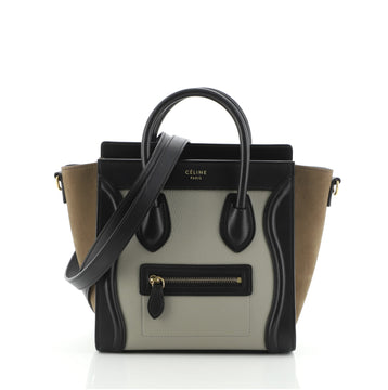 Celine Tricolor Luggage Bag Leather Nano