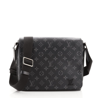 Louis Vuitton District Messenger Bag Monogram Eclipse Canvas PM