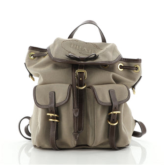 Prada Logo Backpack Canvas