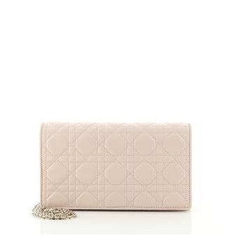 Christian Dior Lady Dior Chain Pouch Cannage Quilt Lambskin