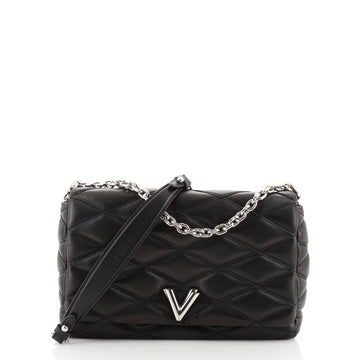 Louis Vuitton GO-14 Handbag Malletage Leather MM
