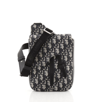 Christian Dior Saddle Rectangular Crossbody Pouch Oblique Canvas