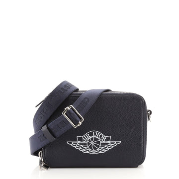 Christian Dior Air Jordan Double Zip Crossbody Pouch Printed Leather