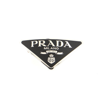 Metal prada logo Clearance