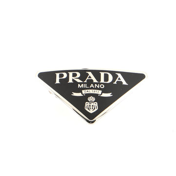Prada Logo Hair Clip Enameled Metal