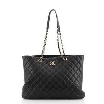 Chanel Classic CC Shopping Tote Quilted Caviar Large