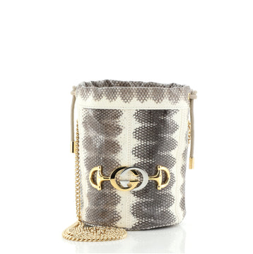 Gucci Zumi Bucket Bag Snakeskin Mini