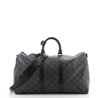 Louis Vuitton Keepall Bandouliere Bag Monogram Eclipse Canvas 45
