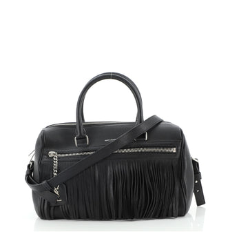 Saint Laurent Classic Duffle Fringe Bag Leather Medium